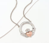 Solvar Sterling Silver Claddagh Necklace