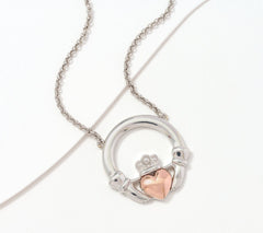 Solvar Sterling Silver Claddagh Necklace