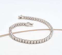 Fire Light Lab Grown Diamond Tennis Bracelet Sterling Small