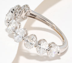 Fire Light 14k Lab Grown Diamond 2.25 cttw Half Eternity Ring, Size 8