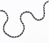 Silver Style Sterling Silver Two-Tone Rope Chain Necklace 18"