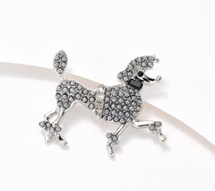 Isaac Mizrahi Live! Faux Pearl Poodle Pin
