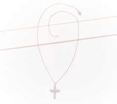 Affinity Diamonds 14k Yellow Gold Classic Diamond Cross Necklace, 18"