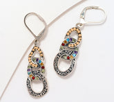 Artisan Crafted by Robert Manse SS & 14K Cuban-Link Gem Earrings