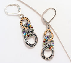 Artisan Crafted by Robert Manse SS & 14K Cuban-Link Gem Earrings