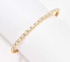 Fire Light Sterling Silver Goldclad Lab Grown Diamond 2.00 cttw Bangle, 8"