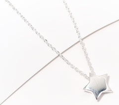 UltraFine 950 Sterling Silver Star Motif Necklace 17" + 1"