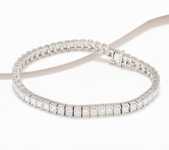 Fire Light Lab Grown Diamond 10cttw Princess Cut Tennis Bracelet, 14K