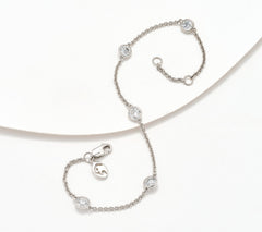 Effy Lab Grown Diamond Station Bracelet, 14K White Gold - 7-1/4"