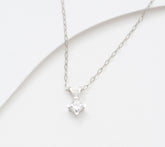 Fire Light Platinum Lab Grown Diamond 0.2cttw Pendant Necklace, 18"