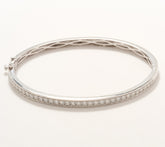 Fire Light Lab Grown Diamond 1.40ct Tennis Bangle, Sterling Silver, 7-1/4"