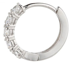 Epiphany Sterling Silver Platinum Clad Diamonqiue 1.00 ct tw Hoop Earrings