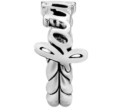 JAI Sterling Silver Script "Faith" Message Ring, Size 6