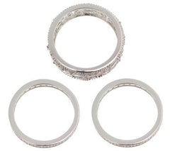 Epiphany Platinum Clad Diamonique Lace Design 3-pc. Ring Set, Size 6