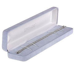 Epiphany Platinum Clad Diamonique Marquise Tennis Bracelet, 8"