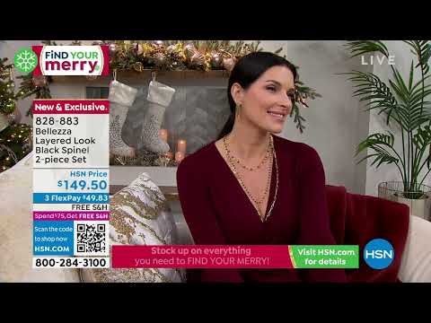 Bellezza Bronze Goldtone Black Spinel Layered Look Necklace 2piece Set