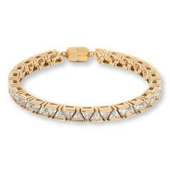 Absolute Trilliant Cut Magic Magnet Clasp Line Bracelet, 7-1/4"