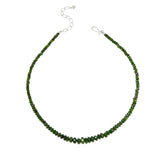 Jay King Sterling Silver Chrome Diopside Bead Necklace – 18¼″