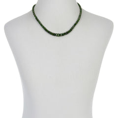 Jay King Sterling Silver Chrome Diopside Bead Necklace – 18¼″