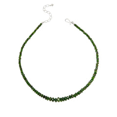 Jay King Sterling Silver Chrome Diopside Bead Necklace – 18¼″