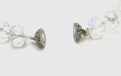 Kirks Folly Silvertone Crystal Beaded Necklace 19-1/2"