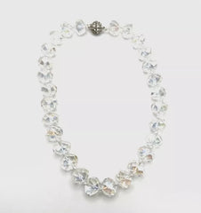 Kirks Folly Silvertone Crystal Beaded Necklace 19-1/2"