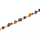 Paul Deasy Sterling Silver Amethyst, Citrine & Garnet Bracelet, 7-1/2'