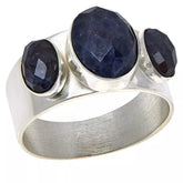 Jay King Sterling Silver Blue Moonstone 3-Stone Ring, Size 6