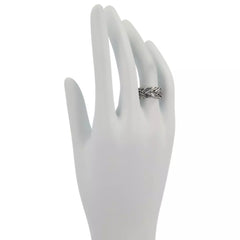 LiPaz Sterling Silver Multi Textured Braid Band Ring, Size 5