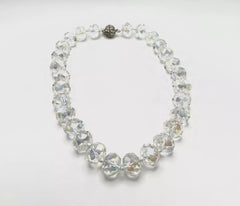 Kirks Folly Silvertone Crystal Beaded Necklace 19-1/2"