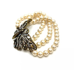 Kirks Folly Goldtone Multicolor Crystal Butterfly Bracelet 7-1/4"