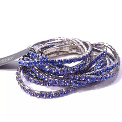 R.J. Graziano "Easy Glow" 10piece Stretch Bracelet Set, Blue/Multi