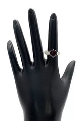 Paul Deasy Sterling Silver Garnet & White Zircon Ring, Size 5
