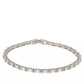 Absolute Sterling Silver Clear Cubic Zirconia Tennis Bracelet, 6"