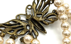 Kirks Folly Goldtone Multicolor Crystal Butterfly Bracelet 7-1/4"