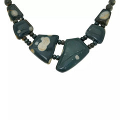 Collar Jay King de plata de ley con flor marina y piedra, 45,7 cm