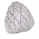 Michael Anthony Sterling Silver Diamond-Cut Dome Ring, Size 6