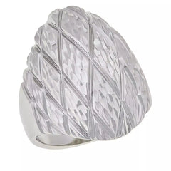 Michael Anthony Sterling Silver Diamond-Cut Dome Ring, Size 6