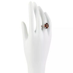 Colleen Lopez Sterling Silver Whiskey Quartz & White Topaz Ring Sz 6