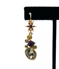 Kirks Folly Goldtone Multicolor Crystal Drop Earrings, 1"