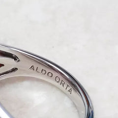 Aldo Orta Sterling Silver Red Agate Icon Ring Size 8 QVC $188
