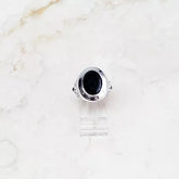Aldo Orta Sterling Silver Black Onyx Icon Ring Size 8 QVC $188