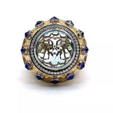 HSN Goldclad Sterling Silver Jewels of Istanbul Sky Blue Topaz Ring, Size 6