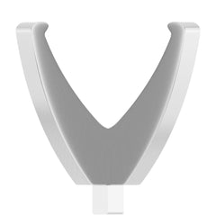 Engarce bajo de clavija de 4 puntas, redondo, de 13 mm y blanco de 18 quilates