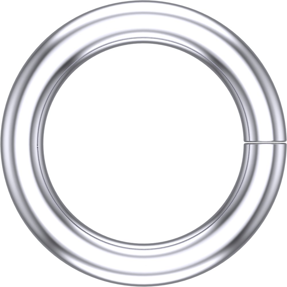 10K White 3 mm ID Round Jump Ring