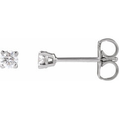 14K White 1/6 Ctw Lab-Grown Diamond Earrings