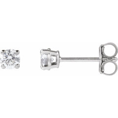14K White 1/3 Ctw Lab-Grown Diamond Stud Earrings