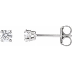14K White 1/4 Ctw Lab-Grown Diamond Stud Earrings