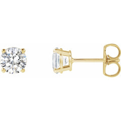 14K Yellow Lab-Grown Diamond Stud Earrings