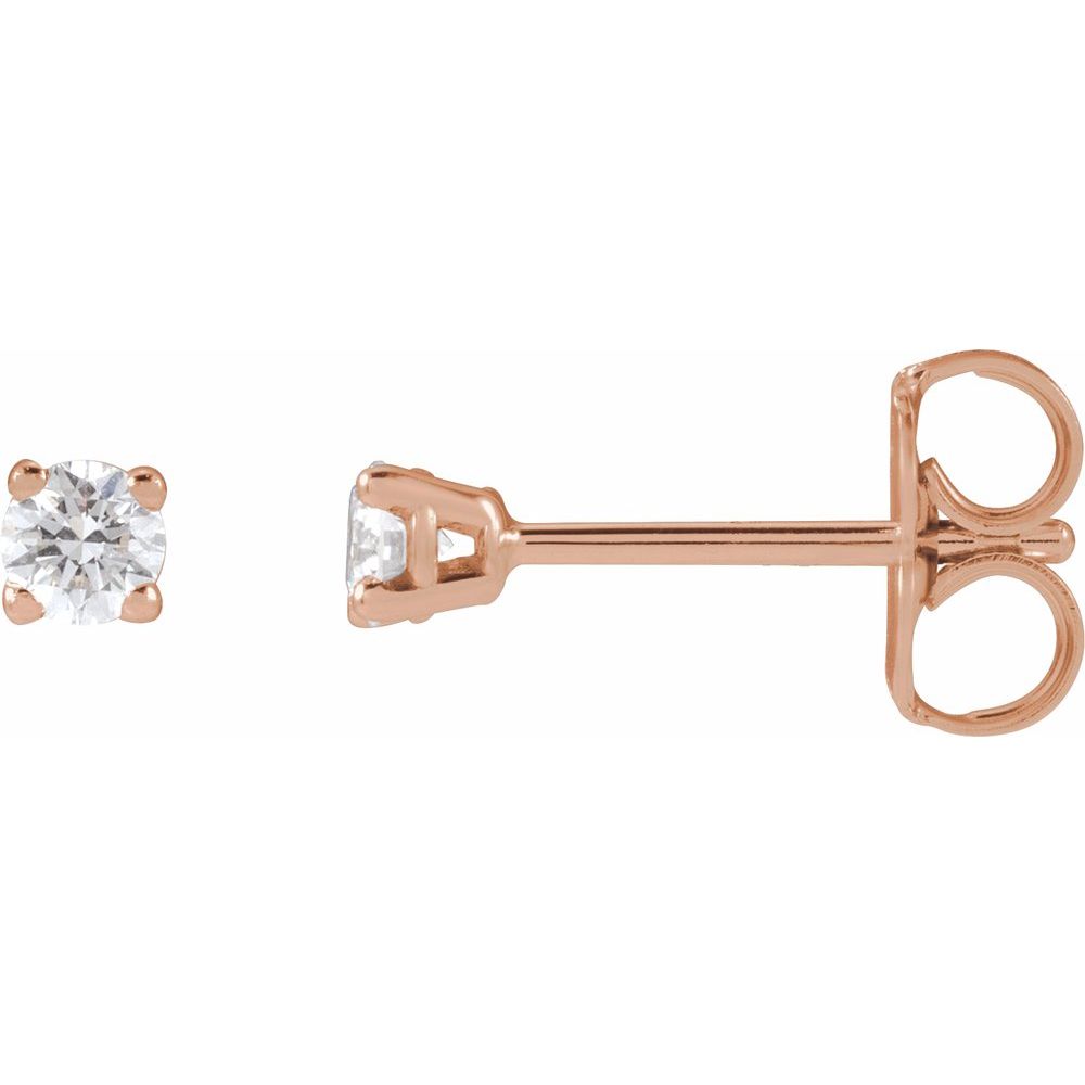 14K Rose 1/6 Ctw Lab-Grown Diamond Earrings
